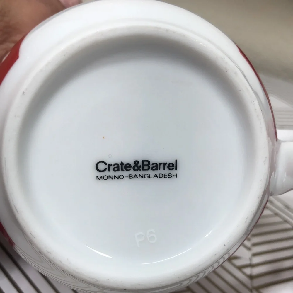 Crate&Barrel Christmas mugs